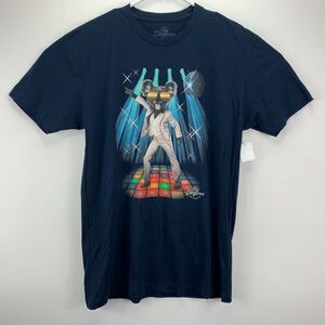 Kid Dangerous Mens Disco Inferno Koala Short Sleeve T-Shirt Navy Blue M